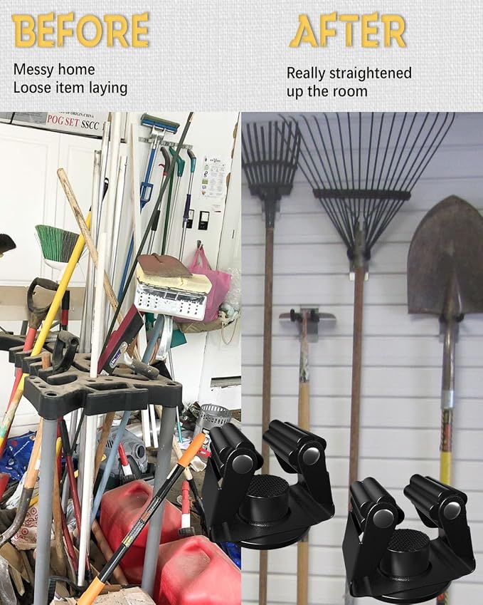 Magnetic Broom Holder Heavy Duty, Magnetic Broom and Mop Organizers - Image 4