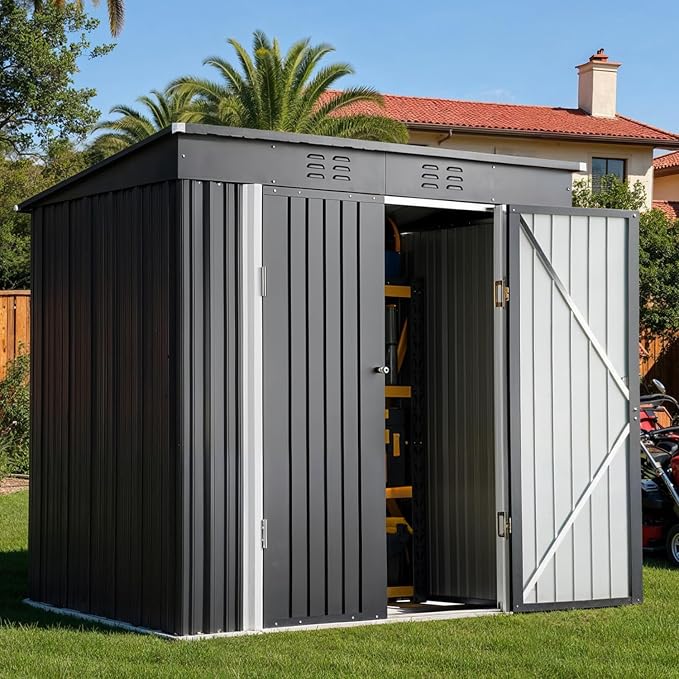 Bealife 6' x 4' Outdoor Storage Shed Clearance, Metal Outdoor Storage Cabinet by Bealife