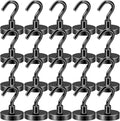 DIYMAG Black Magnetic Hooks, 80 LB Heavy Duty Strong Magnet by DIYMAG