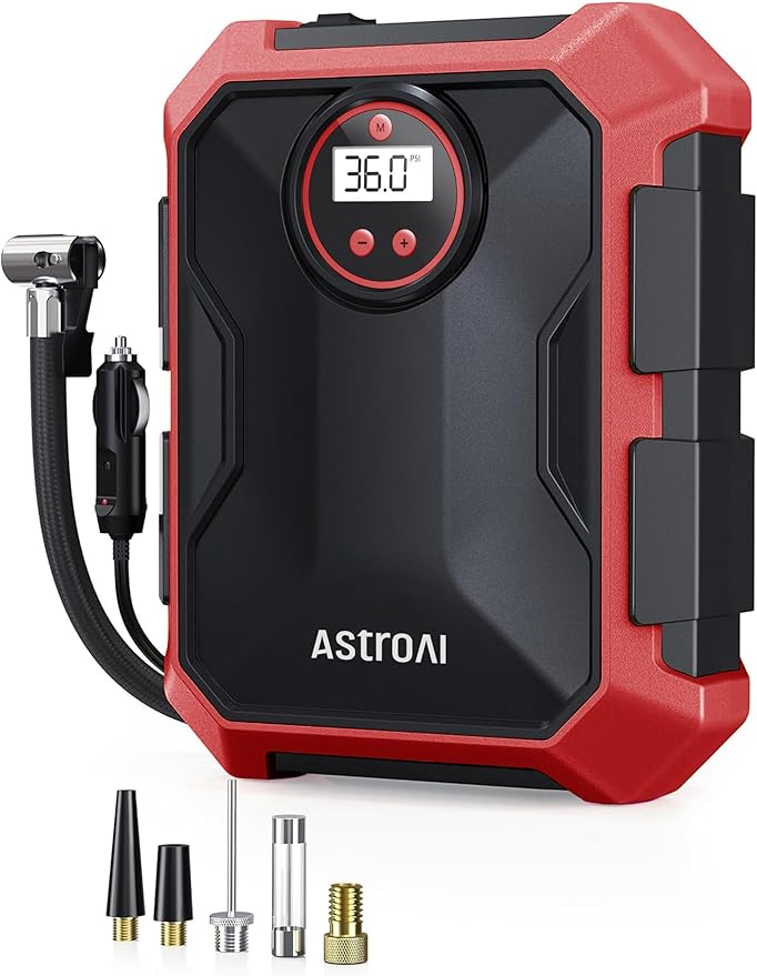 AstroAI Portable Air Compressor and Tire Inflator - 12V DC Auto Accessory - by AstroAI