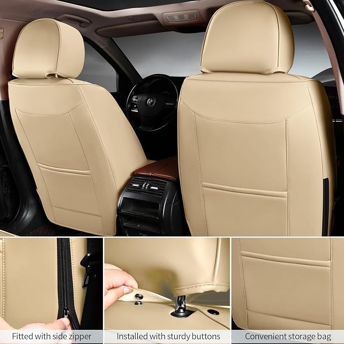Car Seat Covers Full Set Leather Seat Covers Automotive Seat Covers Universal - Image 3