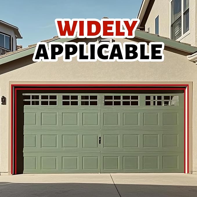 Garage Door Seal Top and Sides Seal Strip, 40FT Universal Garage Door Weather - Image 6