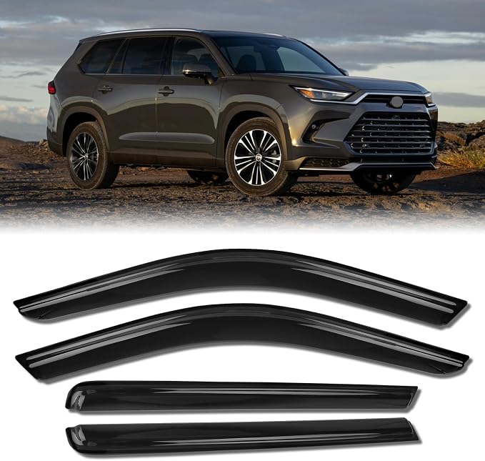 Rain Guards for Car Windows, Tape-On Window Visors Rain Guards Fit for by KYX