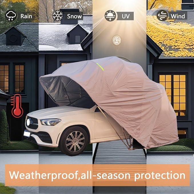 Car Port Portable Storage Shed Carport Canopy Carports Metal Carport Round - Image 4