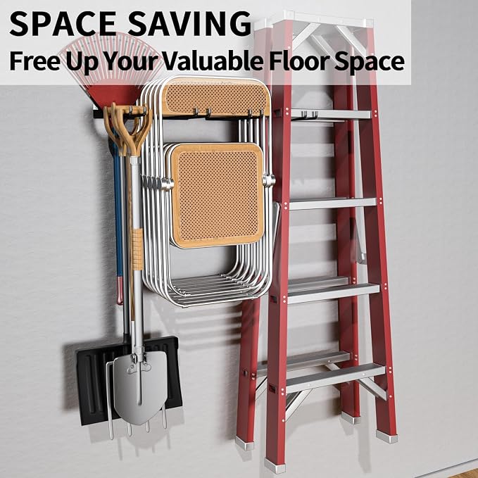 YYR Folding Chair Storage Rack, Garden Tool & Foldable Chairs Organizer Hangers - Image 3