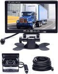 Hikity 7" Backup Camera with Monitor Kit, Waterproof 18 IR LED Night Vision by Hikity