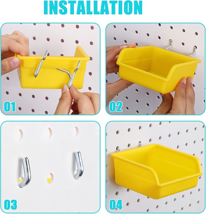 Yookeer 20 Pcs Pegboard Bins and Cups - Image 4