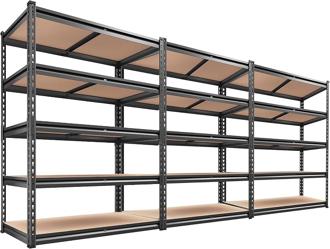 REIBII 2000LBS Garage Shelving Heavy Duty 72''H Storage Shelves 5 Tier Heavy by REIBII