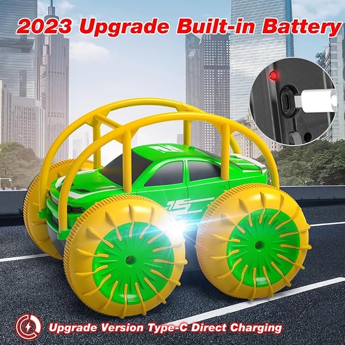 MaxTronic Amphibious Remote Control Car, Rechargeable RC Cars Toy 360° Flips - Image 3