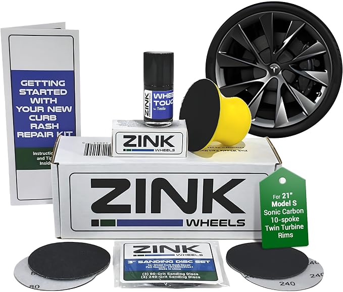 Premium Tesla Wheel Curb Rash Repair Kit by ZinkWheels