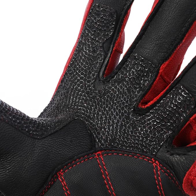 Harssidanzar Leather Motorcycle Gloves - Image 5