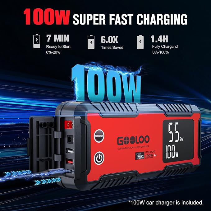 GOOLOO 6000A Jump Starter GT6000 Car Starter - Image 2