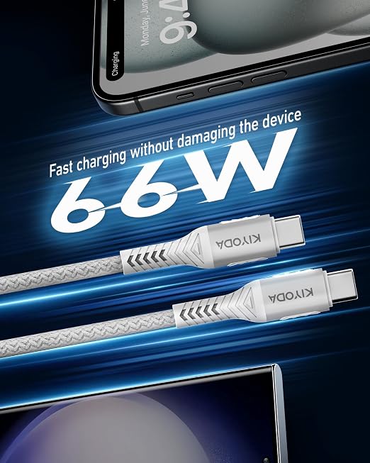 Coiled USB C to C Cable for Car 3ft, Samsung Galaxy, Google Pixel, TCL - Image 4