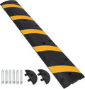 84'' Rubber Speed Bump, 1 Pack 2 Channel Modular Heavy Duty Speed Bumps Humps by Towallmark