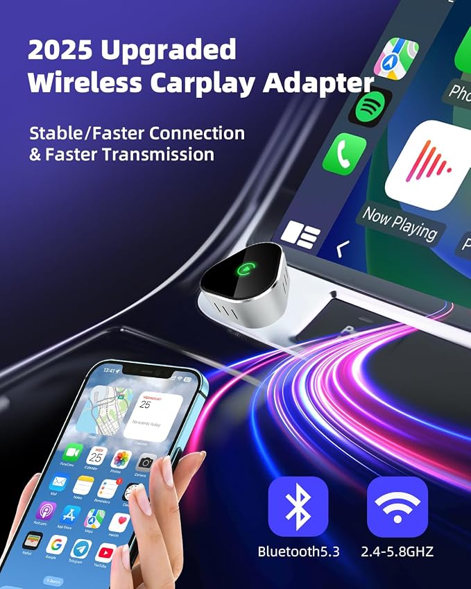 Wireless CarPlay Adapter for iPhone, Mini USB Design Apple CarPlay Adapter - Image 5