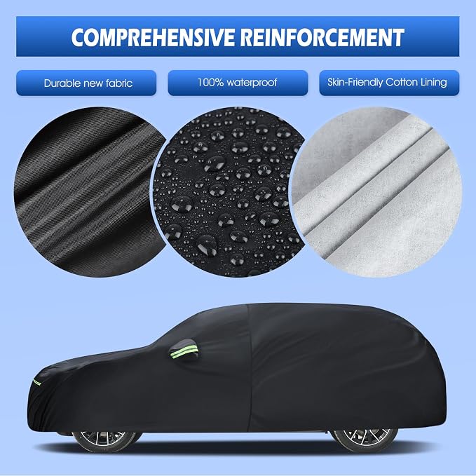 Car Cover Custom Fit for Audi Q5/SQ5 2009-2025, Migaven Waterproof Full - Image 3