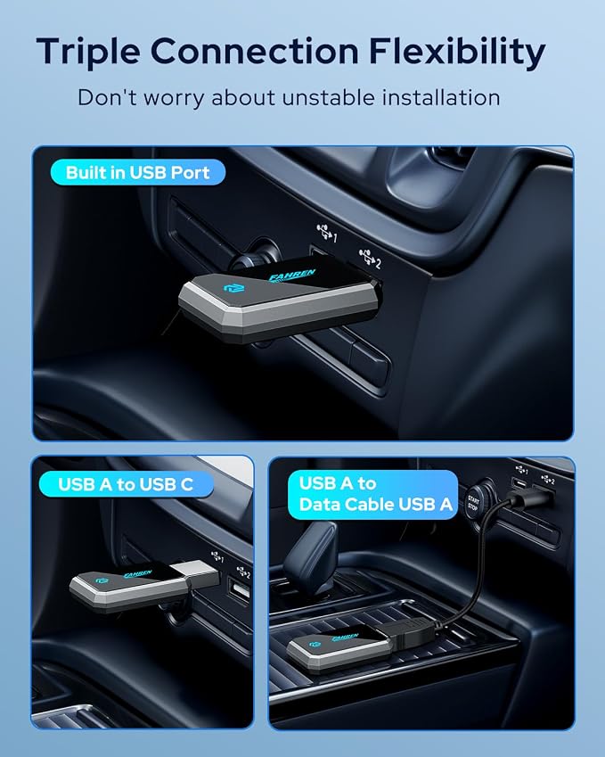 FAHREN Mini Wireless CarPlay Adapter, Plug-N-Play, No Lag - Image 5
