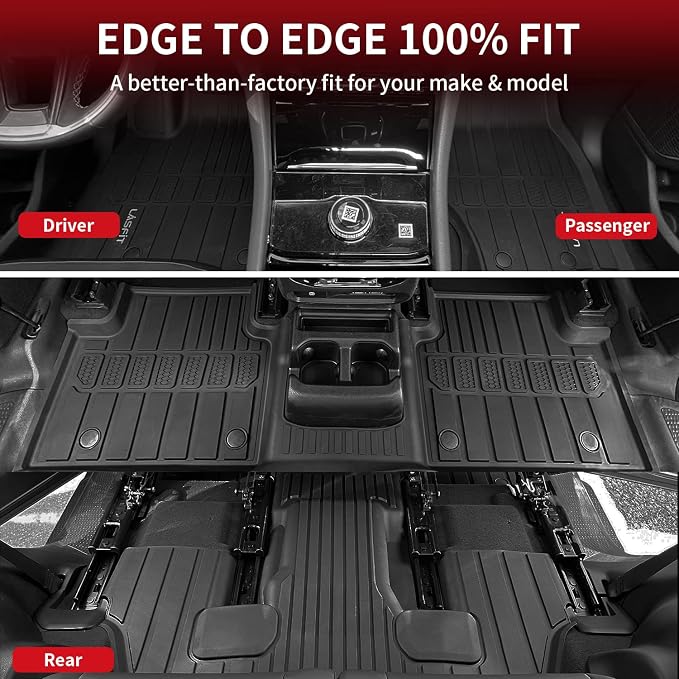 LASFIT Floor Mats for Jeep Grand Cherokee L 2021-2025 All Weather TPE Custom - Image 8