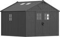 Devoko 10 x 8 FT Black Plastic Outdoor Storage Shed by DEVOKO