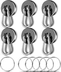 MIKEDE 6 Pack Strong Magnetic Hooks, 70LBS Pull Force Neodymium Magnetic Hooks by MIKEDE