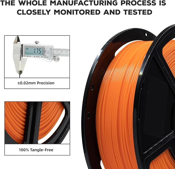 FLASHFORGE PLA Filament 1.75mm, 3D Printer Filament 1kg Spool, Dimensional - Image 3