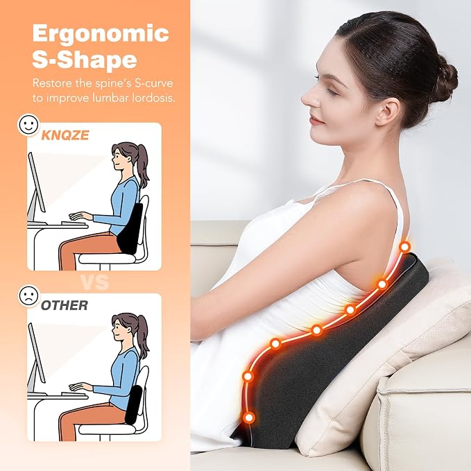 Lumbar Support Pillow for Office Chair, Back Support Pillow for Car, Recliner & - Image 3