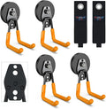 3-H Heavy Duty Magnet Garage Hooks 4 Pack, Large Strong Magnetic Hooks by 3-H