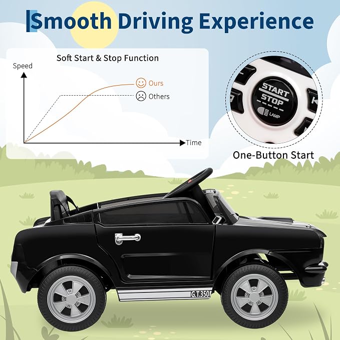 12V Ride on Car Licensed Shelby GT350, Battery Powered Ride On Toy - Image 4