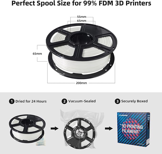 FLASHFORGE PLA Filament 1.75mm, 3D Printer Filament 1kg Spool, Dimensional - Image 6