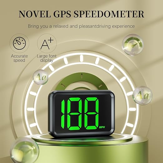 GPS Digital Speed Meter with MPH, Car Head Up Display - Image 4