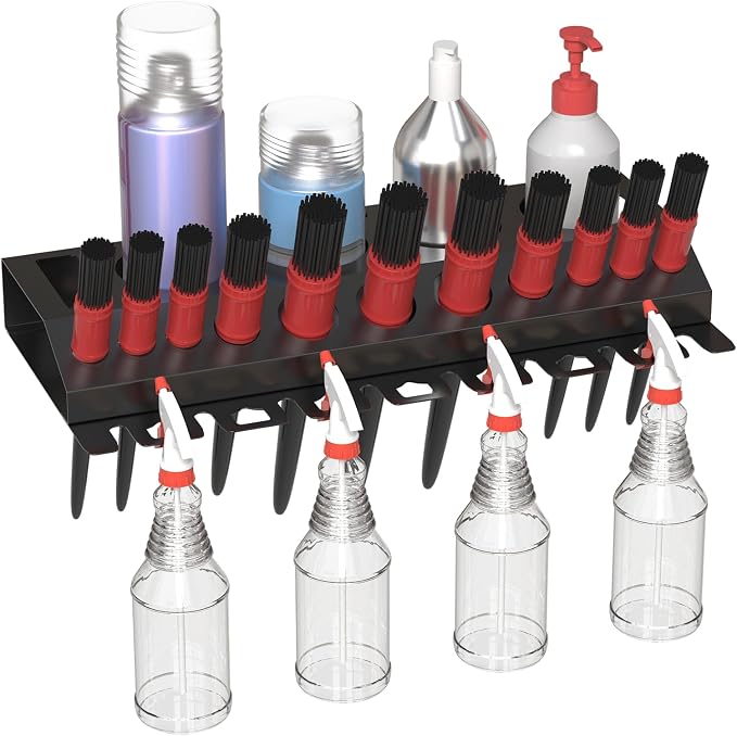 Spray Bottle Storage Rack, Wall Mount Bottle Organizer Car Detailing, Detailing by sogiv