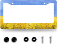 Sunflowers License Plate Frame Watercolor Yellow Floral License Plate Holder by RNKATIH