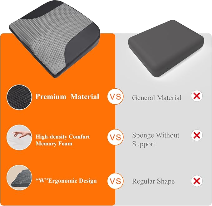 kingphenix Premium Car Seat Cushion, Memory Foam Driver Seat Cushion to Improve - Image 7