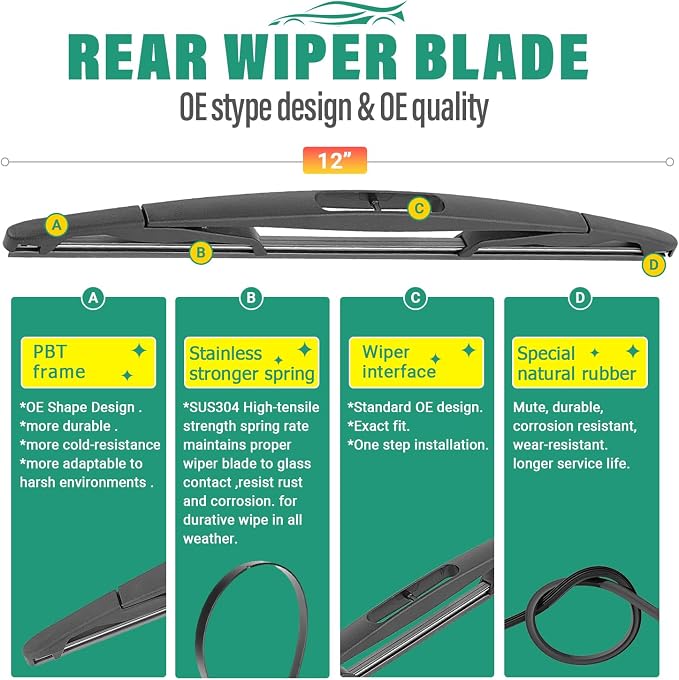 24" 22" 12" Windshield Wiper Blades Replacement - Image 4