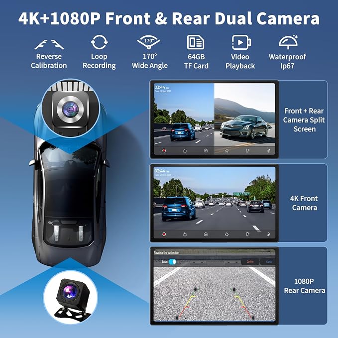 Carplay Screen for Car, 1080P Backup Camera, Car Stereo for Carplay & Android - Image 4