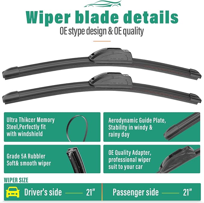 21" 21" 10" Windshield Wiper Blades Replacement - Image 3