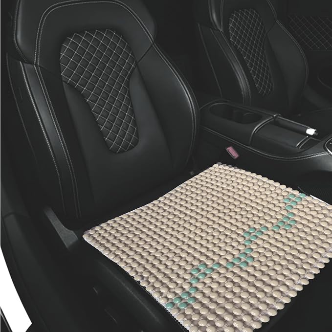 HOMREST Beaded Car Seat Cushion 19x19 Massage Ceramic Seat Cover - Image 4
