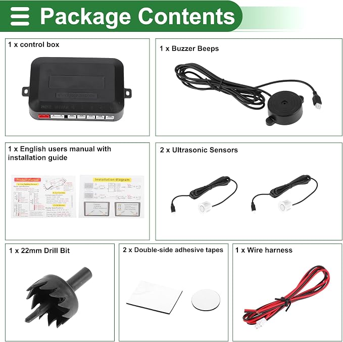 Motoforti Universal Car Auto Vehicle Reverse Backup Radar System Reverse - Image 8