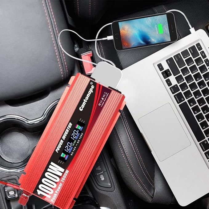 1000W/2000W Car Power Inverter DC 12V to 110V/120V AC Converter - Image 8