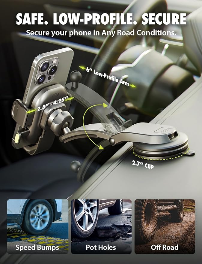 Bracketron OneClick Dashboard Cell Phone Holder - Image 7