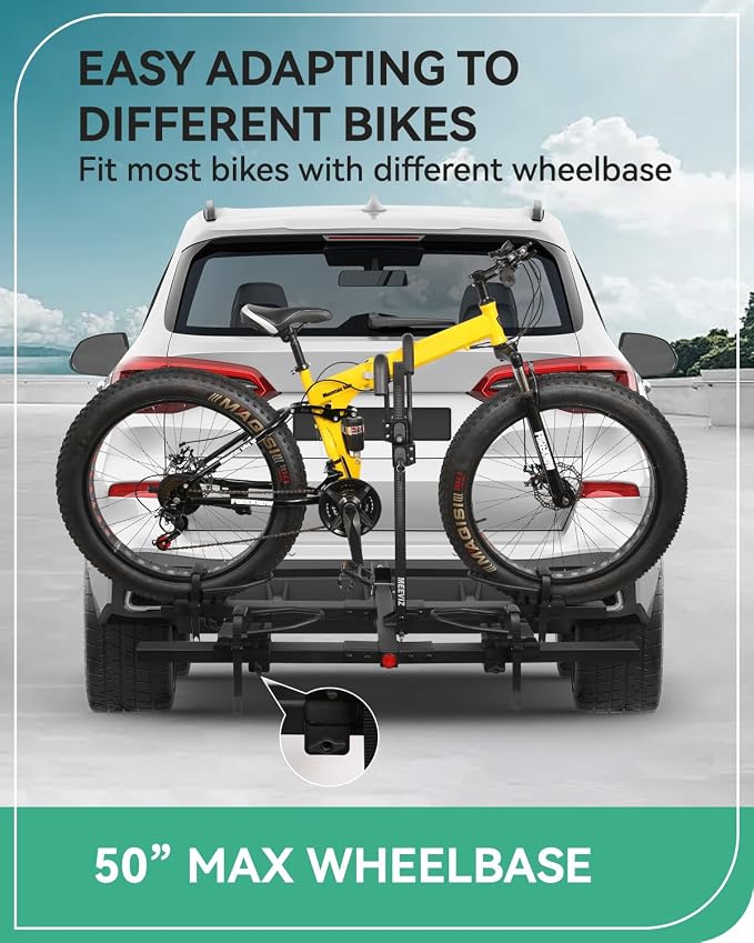 Ebike Racks for Tow Hitch with Lock, 2 Bike Rack for Car Truck SUV RV Trailer - Image 8