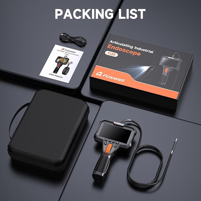 FOXWELL Y400 2-Way Articulating Borescope Camera - Image 9