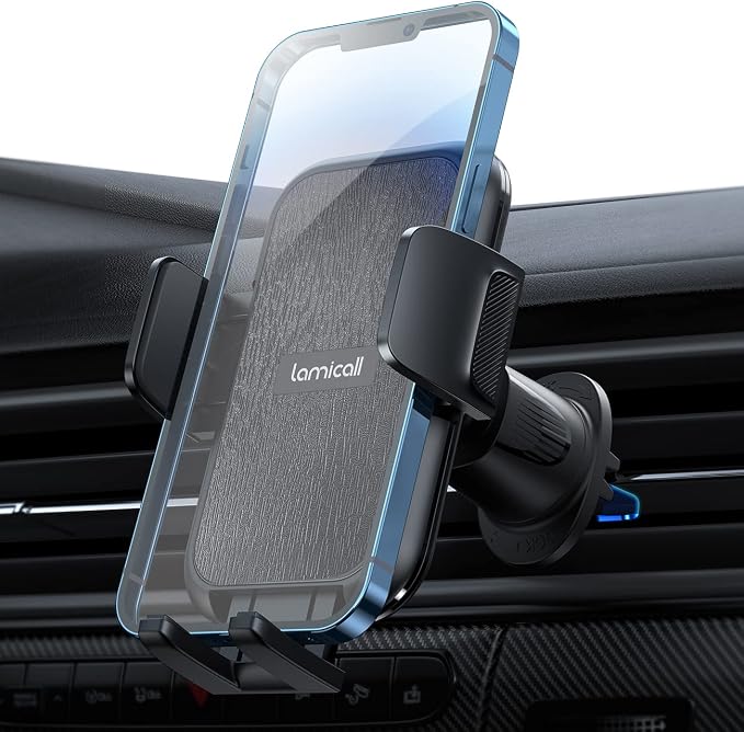 Lamicall 2025 Wider Clamp & Metal Hook Car Phone Holder Vent Phone Holders - Image 8