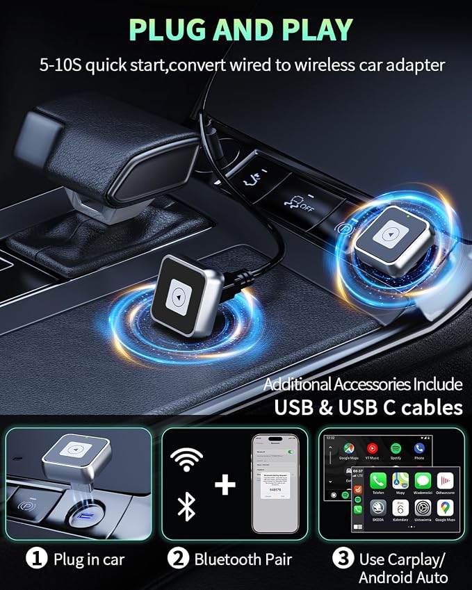 Wireless CarPlay & Android Auto Adapter 1-Inch - Image 5