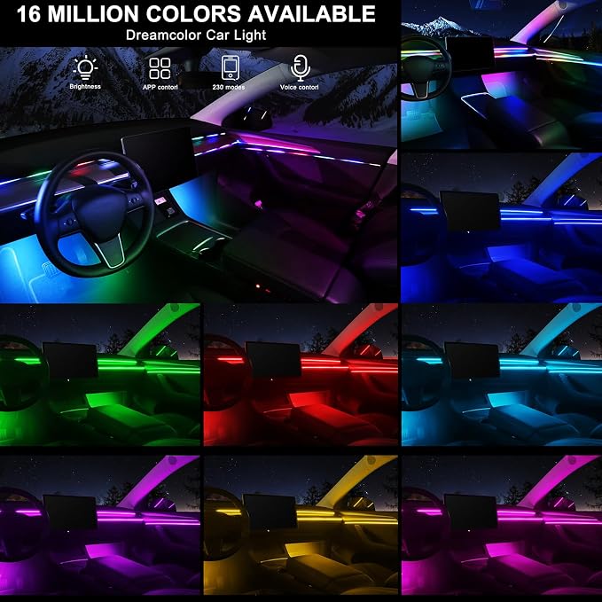 Dream+Color Acrylic Interior Car LED Strip Light - Image 2