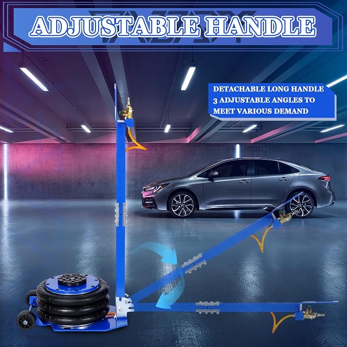 5T Triple Bag Air Jack 11000lbs Pneumatic Jack 3s Fast Lift Up 16in Airbag Jack - Image 4