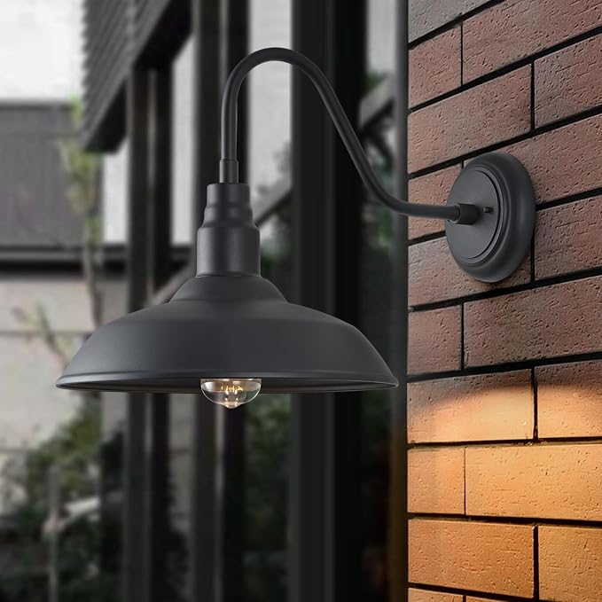 14in Outdoor Gooseneck Light Fixture - Image 7