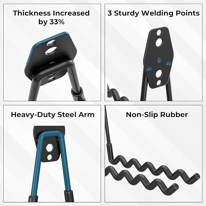 BONTEC 16 Pack Heavy Duty Garage Hooks, Steel Wall Mount - Image 4