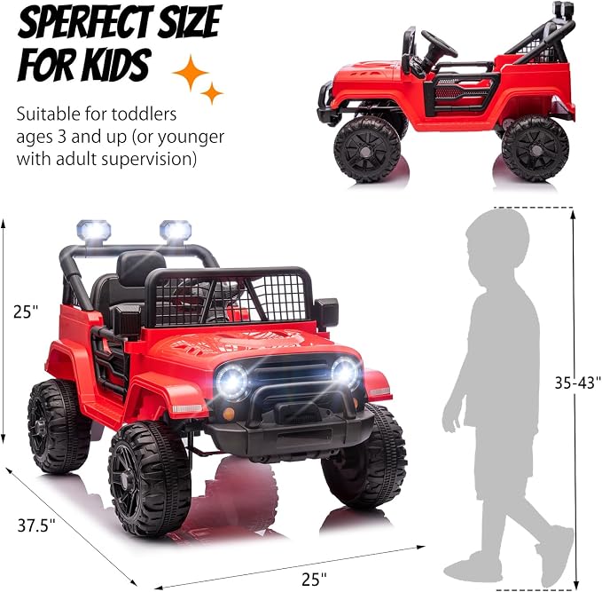 JOYMOR 12V Kids Ride on Truck - Image 2