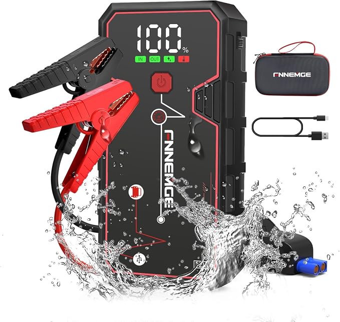Car Jump Starter, 5000A Peak 23800mAh 12V Jump Starter Battery Pack, by FNNEMGE